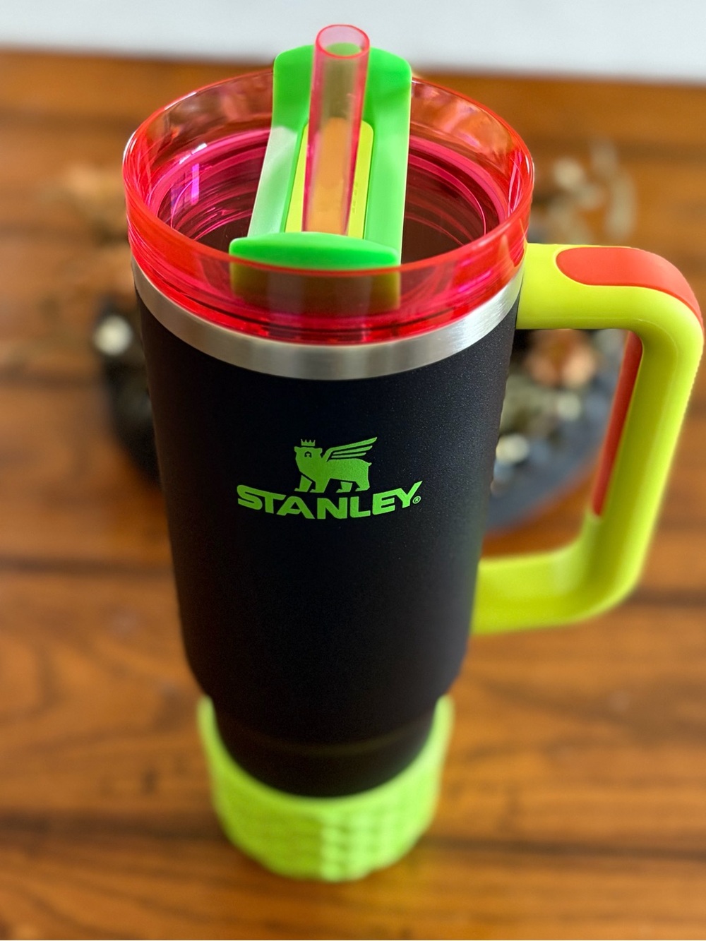 Stanley Neon Quencher 30oz with Etch and Ember boot. - Picture 2 of 5